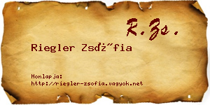 Riegler Zsófia névjegykártya
