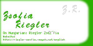 zsofia riegler business card